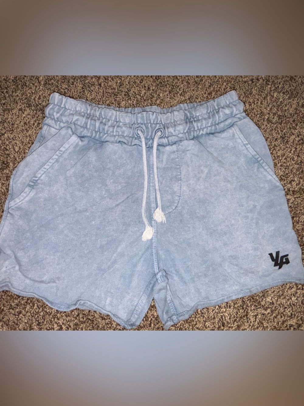 YoungLA Light Blue Ribbed Lounge Shorts